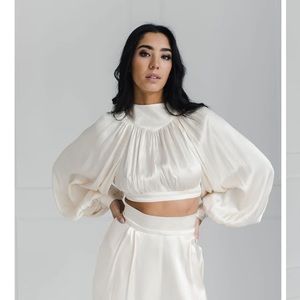 Shona Joy la Lune white high neck top